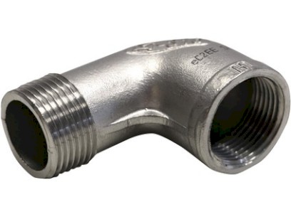 Koleno vnitřní závit / vnější závit bez lemu NEREZ 3/8